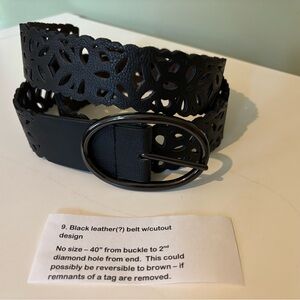 Black belt with cutout design boho style see notes!